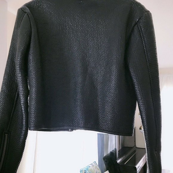 Preowned Pull and Bear Faux Leather Womens Jacket - Picture 4 of 5